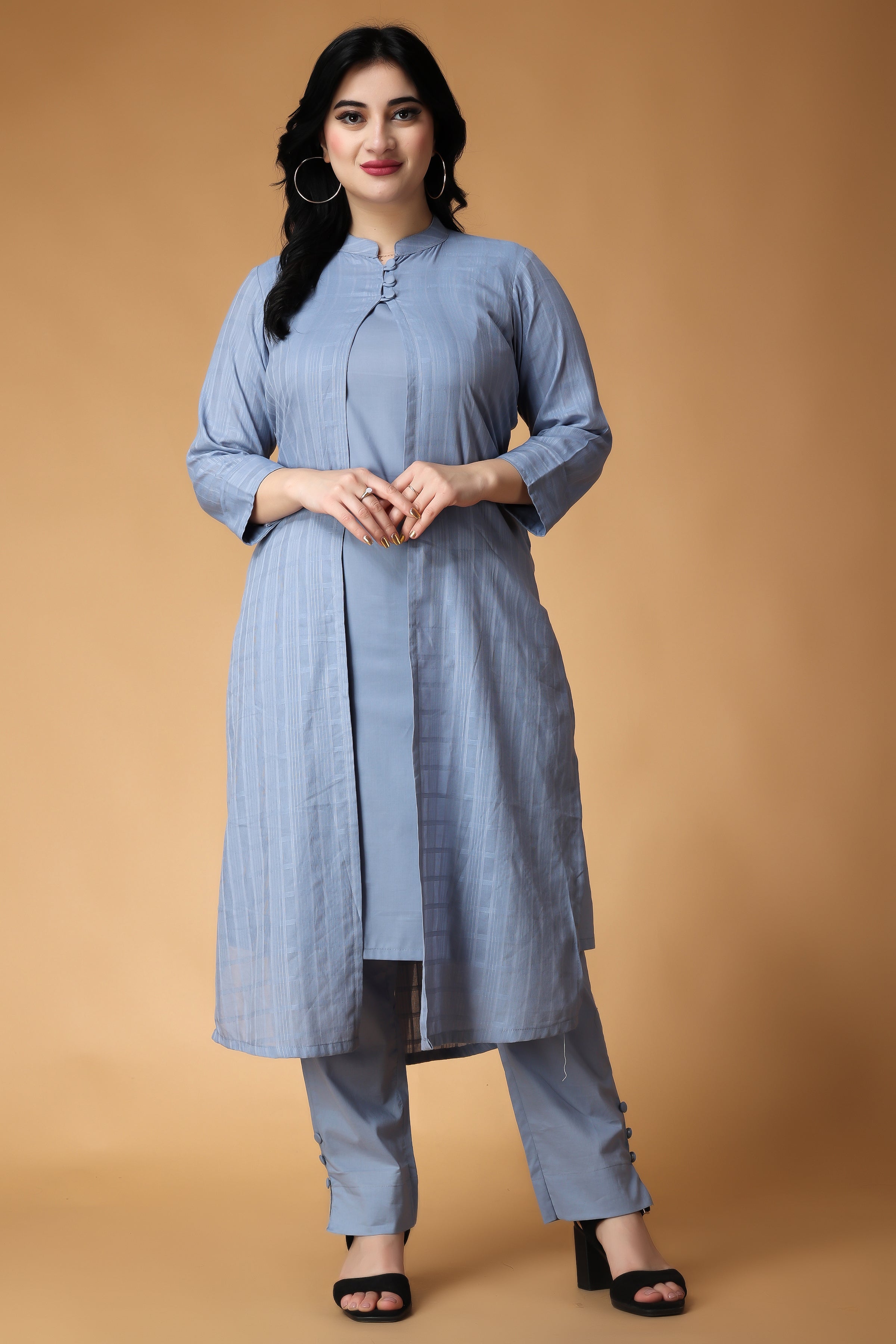 Mehndi Fara Mulmul Cotton Kurti Palazzo Set - TheChikanLabel | Lucknow  Chikankari Kurtis & Suits